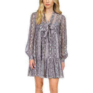 MICHAEL Michael Kors Womens Animal Print Mini Mini Dress