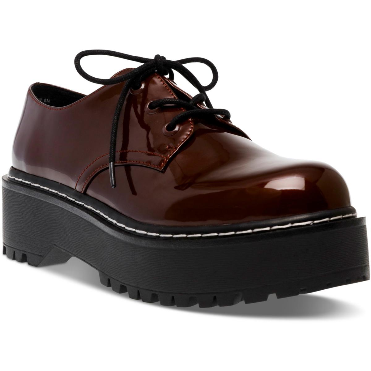 Wild Pair Womens Authentick Lugged Sole Dressy Oxfords