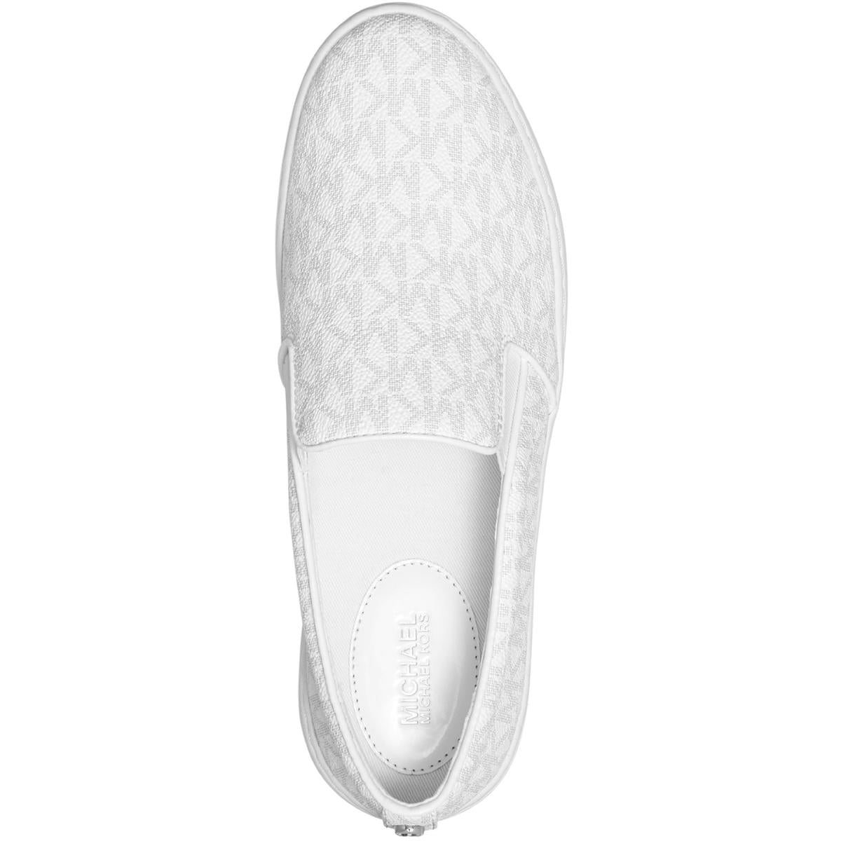 MICHAEL Michael Kors Keaton Women's Logo Print Coated Canvas Slip On Sneakers - Image 4