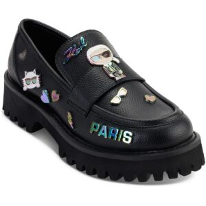 Karl Lagerfeld Paris Womens Gaston Leather Loafers