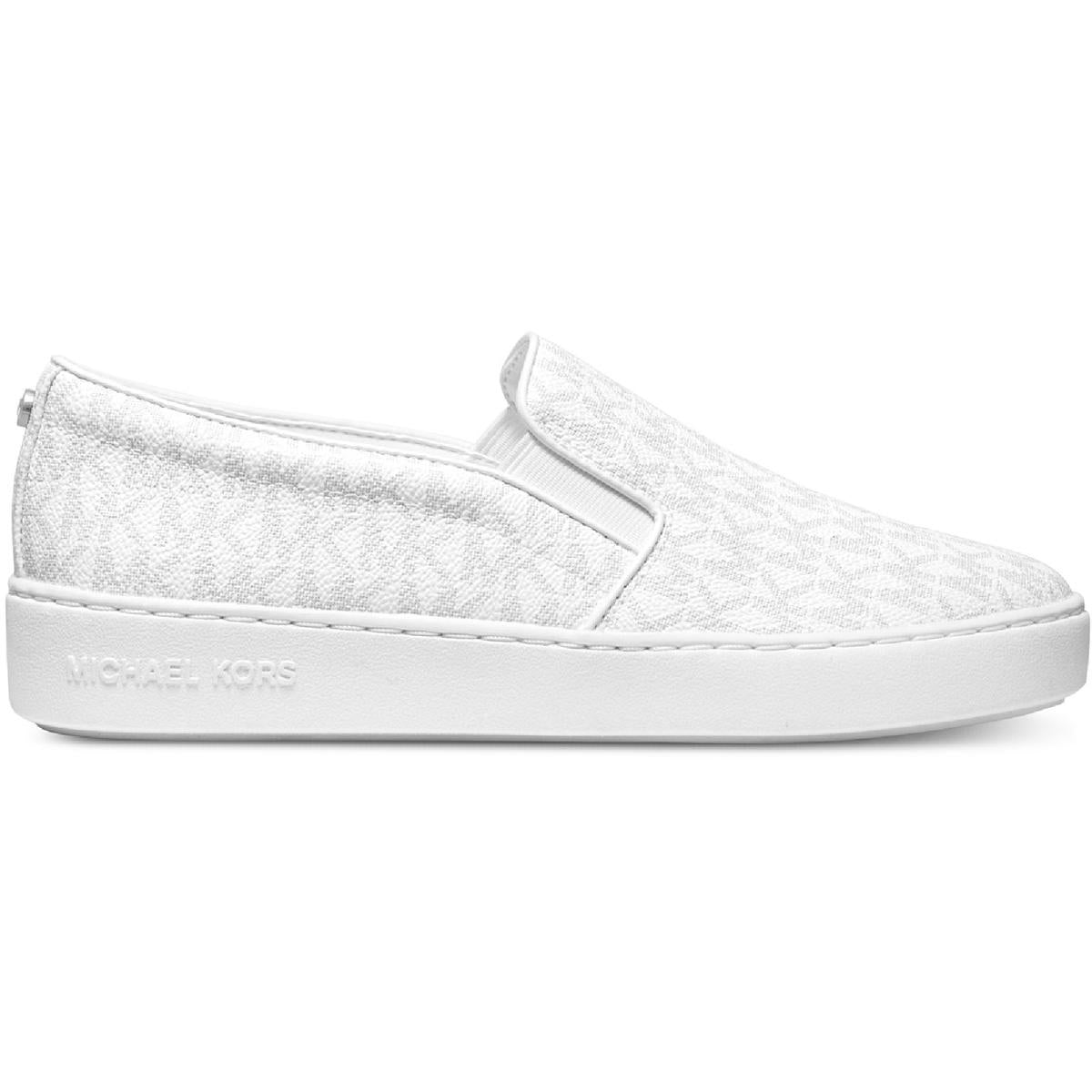MICHAEL Michael Kors Keaton Women's Logo Print Coated Canvas Slip On Sneakers - Image 3