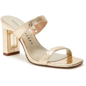 Katy Perry Womens Faux Leather Open Toe Mule Sandals