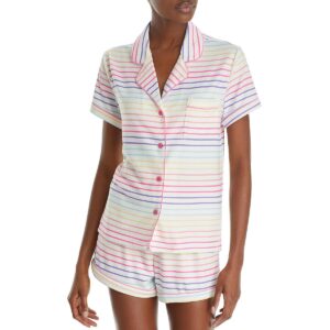 Aqua Womens Striped 2PC Short Set