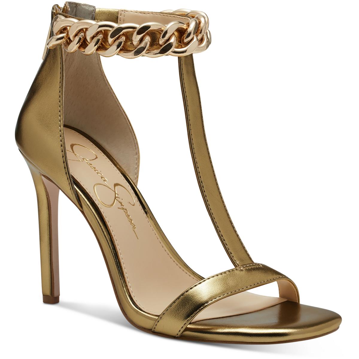 Jessica Simpson Womens Omesa Chain Embellished Ankle Strap