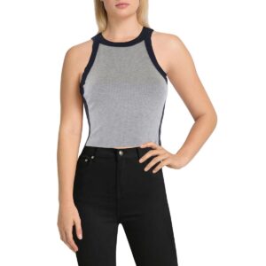 Aqua Womens Ribbed Pull On Tank Top