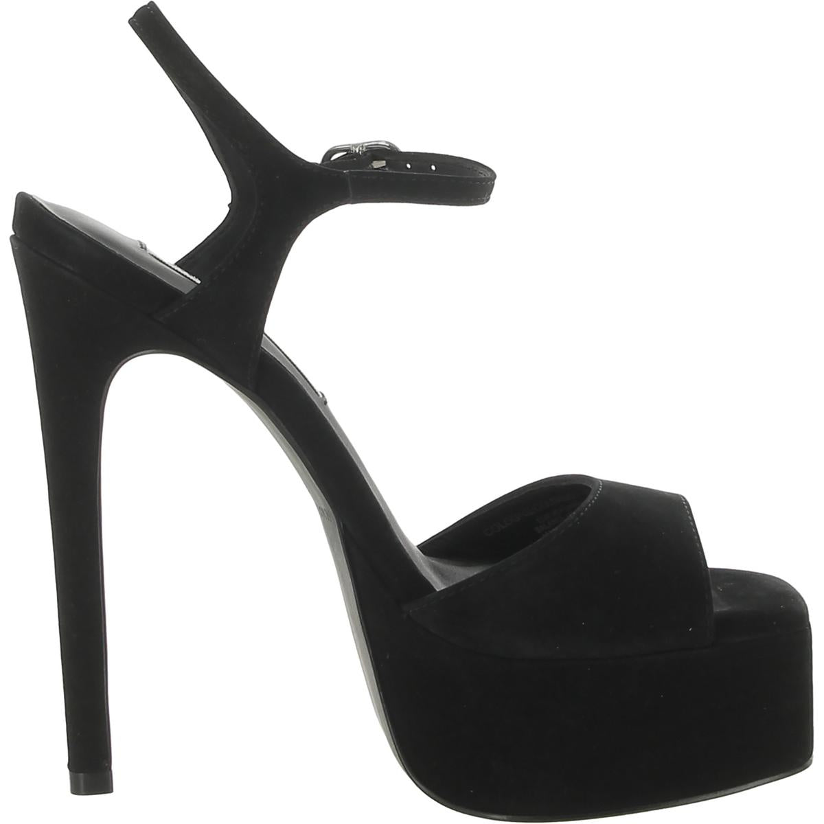 Steve Madden Womens Cologne Suede Peep-Toe Platform Sandals - Image 2