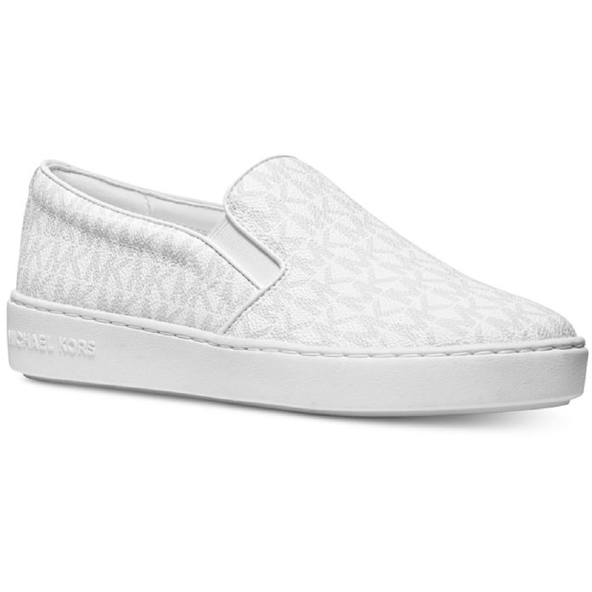 MICHAEL Michael Kors Keaton Women's Logo Print Coated Canvas Slip On Sneakers - Image 2