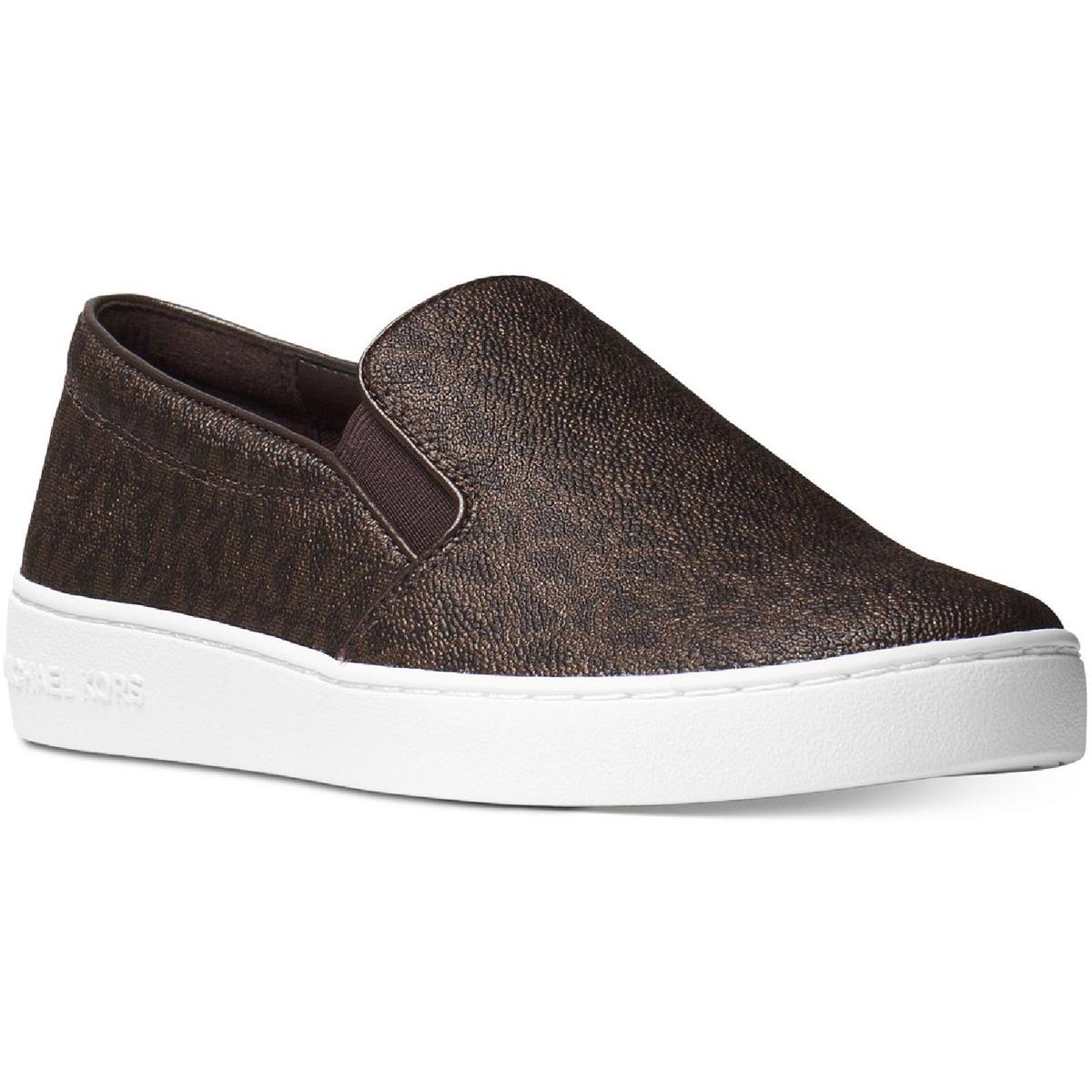 MICHAEL Michael Kors Keaton Women's Logo Print Coated Canvas Slip On Sneakers