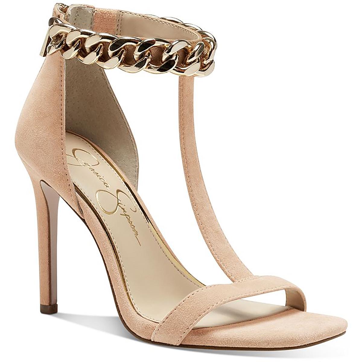 Jessica Simpson Womens Omesa Chain Embellished Ankle Strap - Image 2