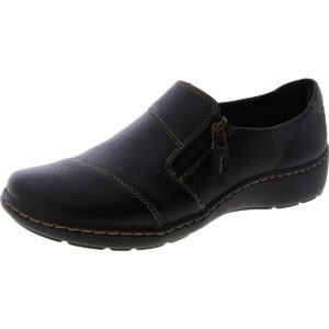 Clarks Womens Leather Slip-On Flat Shoes